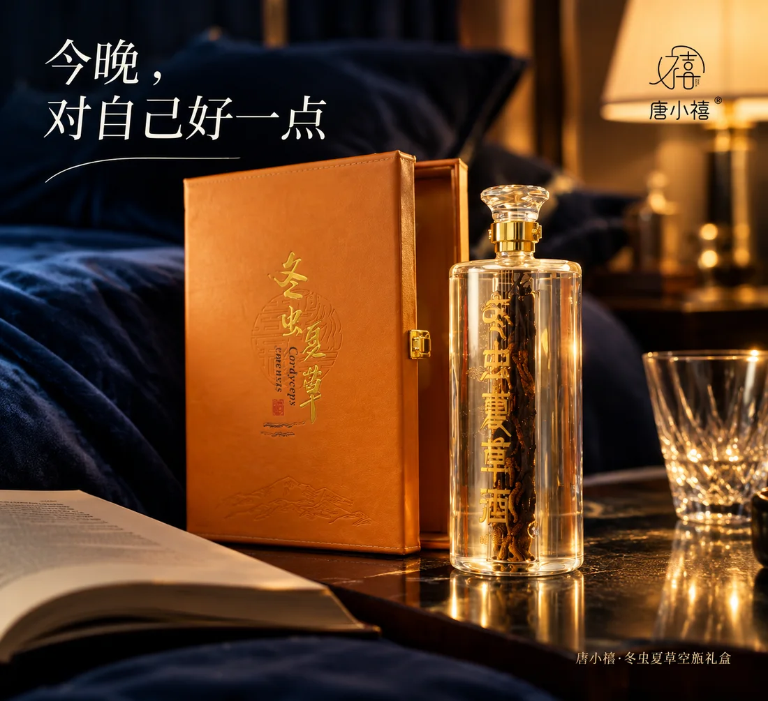 冬虫夏草酒瓶礼盒 详情图 1